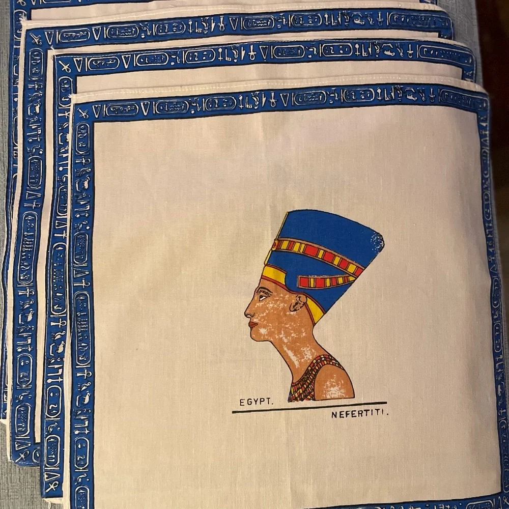 Egyptian Queen Nefertiti Napkins Placemats - 4